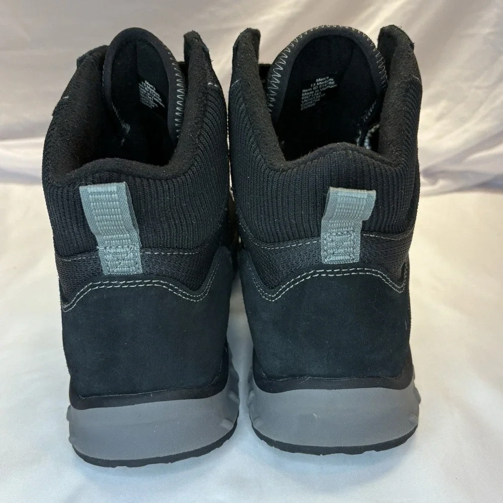 LL Bean Men's Snow Sneakers TEK 2.5 Waterproof Black Suede Hook & Loop Mid 13 M